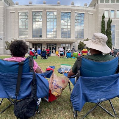 Outside of the Harrison Opera House